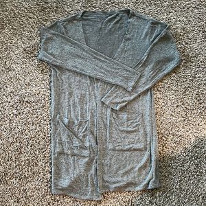 Zyia long open front pocket cardigan